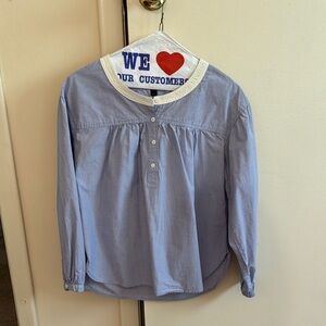 Light blue long sleeve Jcrew blouse size 2